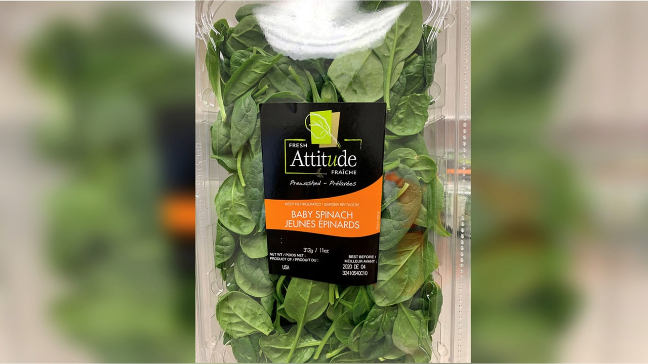 Rappel d'épinards pour une possible contamination à la Salmonella