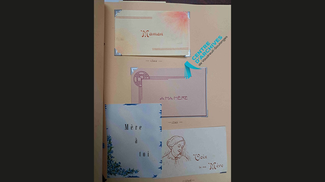 Divers poèmes composés par Sr Marie-Rollande ayant pour thème sa maman.