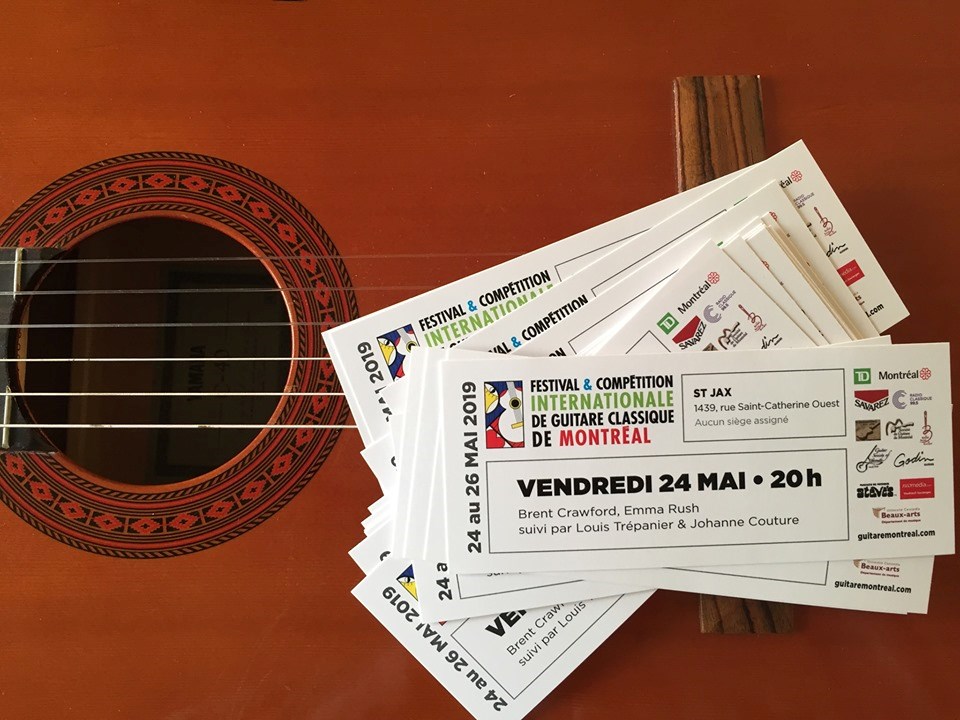 Guitare Montréal présente du 24 au 26 mai Festival et Compétition Internationale de Guitare Classique de Montréal