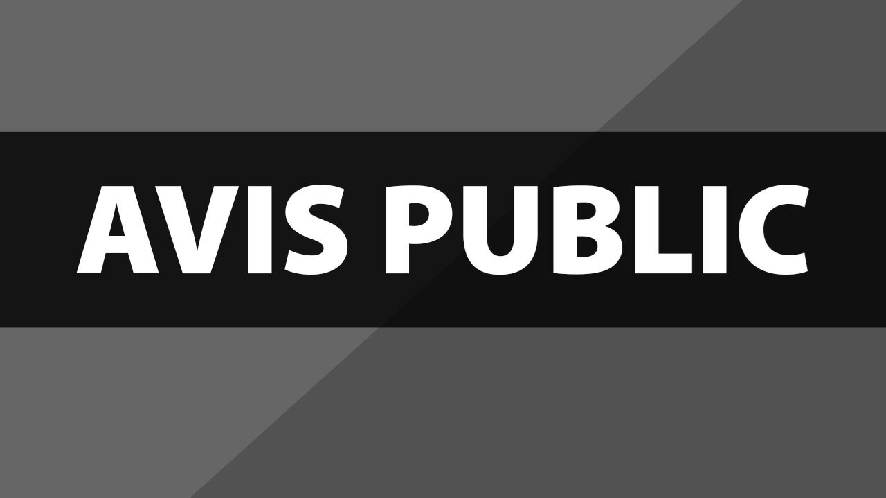 Avis de demande de dissolution