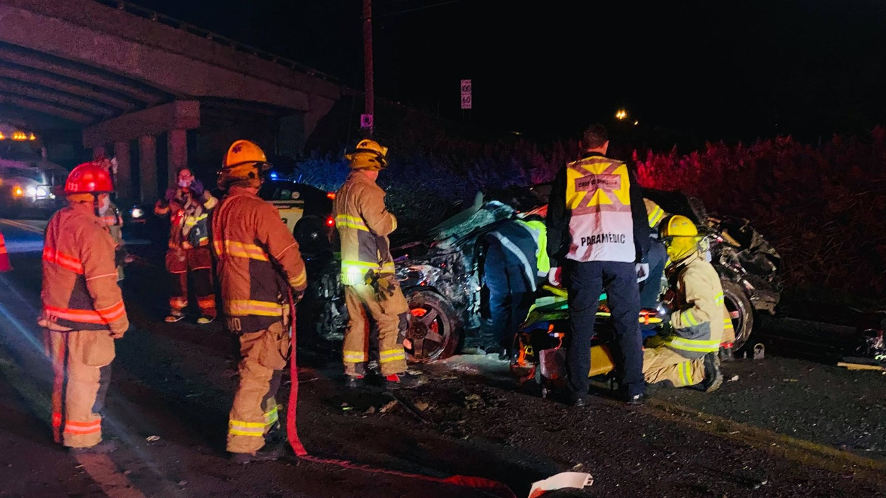 Embardée sur l'autoroute 30: une voiture termine sa course sur la route Harwood