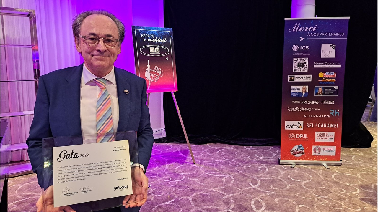 Raymond Malo est le récipiendaire 2022 de l'Ordre des Bâtisseurs