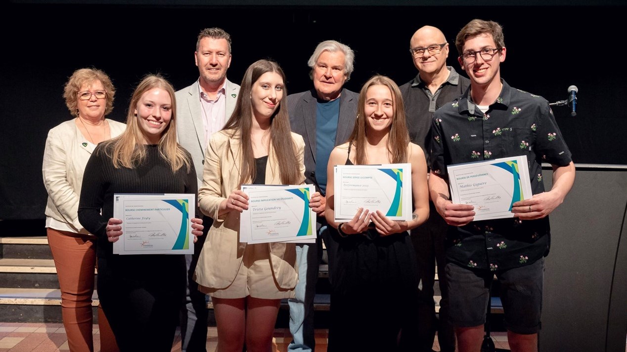 Bourses Serge Lecompte: Catherine Feyty, Trista Goundrey, Marie-Lune Foczeny, Mathis Giguère