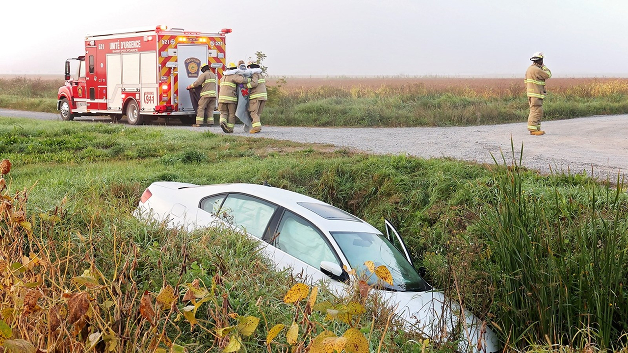 Sortie de route à Saint-Polycarpe tôt ce matin