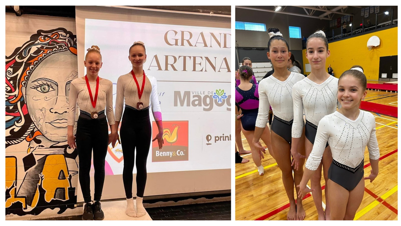 Gymini remporte quatre médailles à Magog