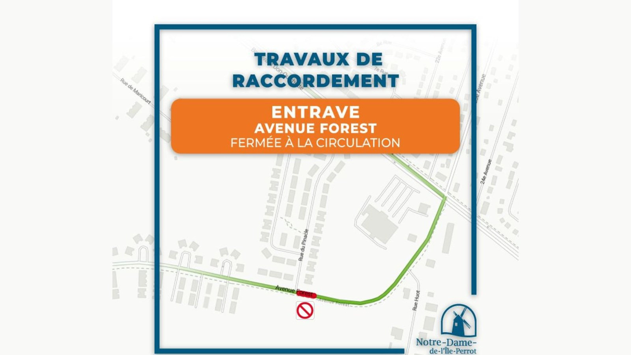 Fermeture complète de l'avenue Forest du 25 au 29 novembre