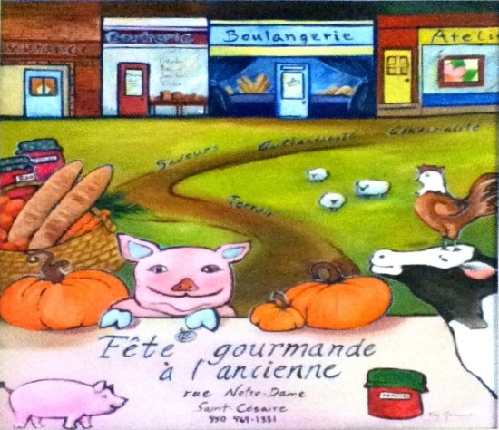 Une magnifique œuvre de l'artiste Kim Normandin, de Saint-Césaire, donnent les couleurs de cette fête annuelle.(Photo : Courtoisie)