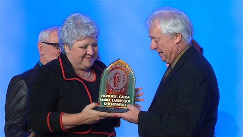 Maria Labrecque Duchesneau, celle que l’on surnomme l’ange gardien des agriculteurs, a reçu un Honoris Causa le 11 janvier. (Photo : Courtoisie)