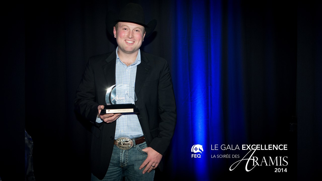 Gala des Aramis: l'athlète équestre Matthew Hudson remporte un prix