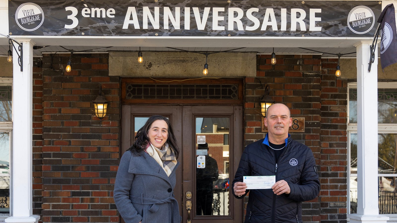 Le Bistro Vieux Bourgogne obtient une subvention de la Ville de Chambly