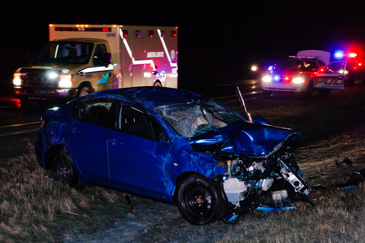 Violente collision sur le boulevard Sir-Wilfrid-Laurier à Saint-Basile