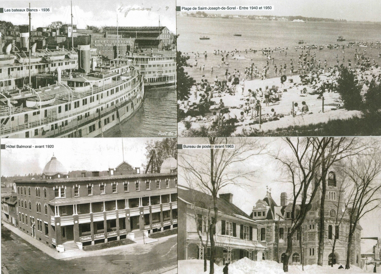Plusieurs des lieux illustrés, comme la page de la Pointe-aux Pins, sont maintenant chose du passé. D’autres, comme le pont Turcotte, résistent toujours à l’épreuve du temps. Image: Société historique Pierre-de-Saurel