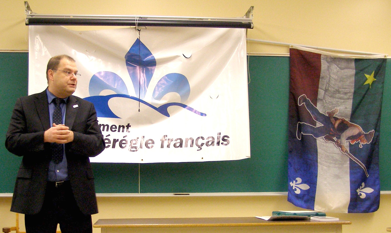 Mario Beaulieu, président du Mouvement Québec français et invité-conférencier lors de cette soirée.
