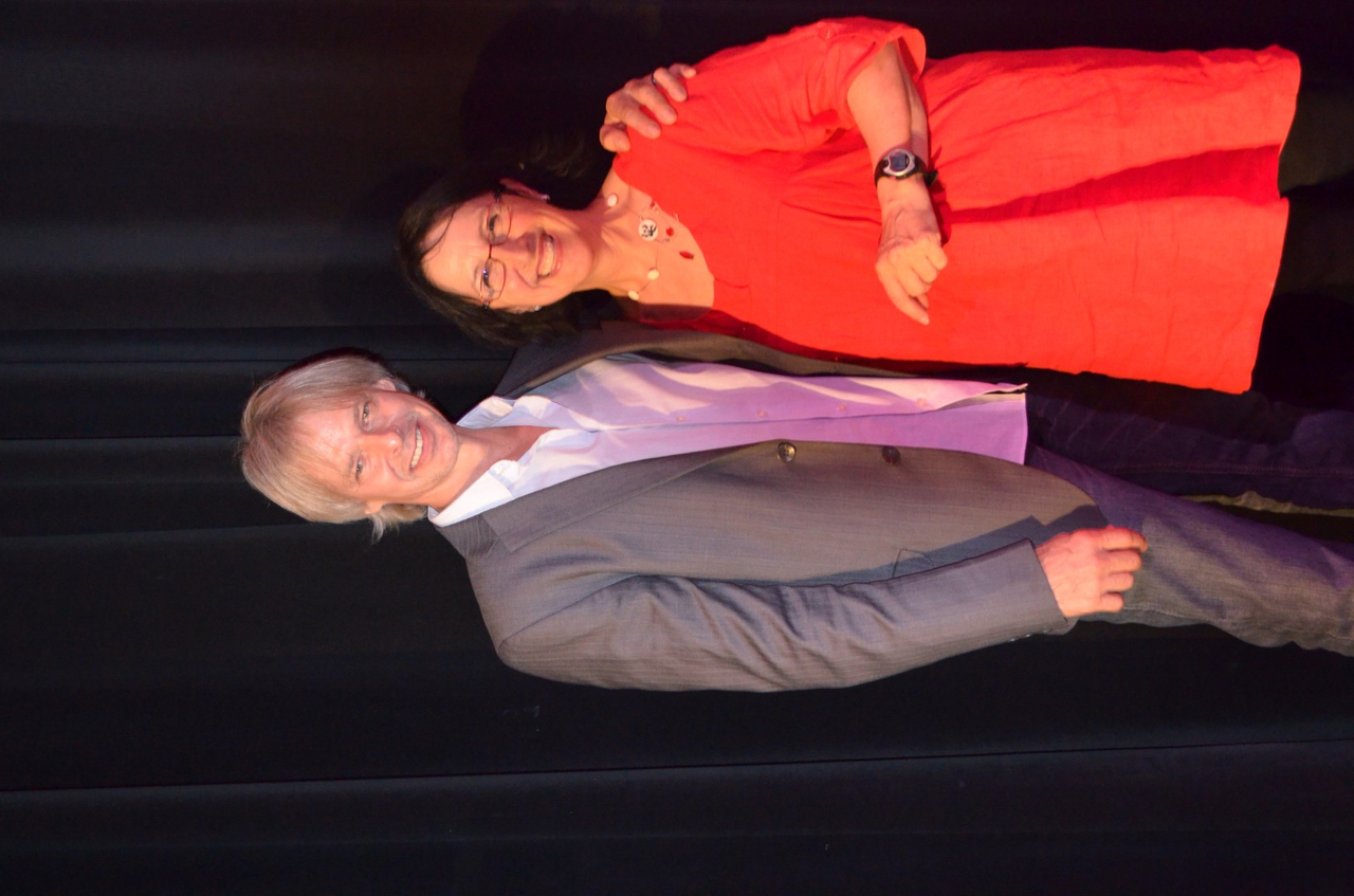 Louis Robitaille, directeur artistique des Ballets Jazz de Montréal et président d'honneur de Festidanse et Jocelyne C.Bibeau des Productions Multi-Art et organisatrice de l'événement.