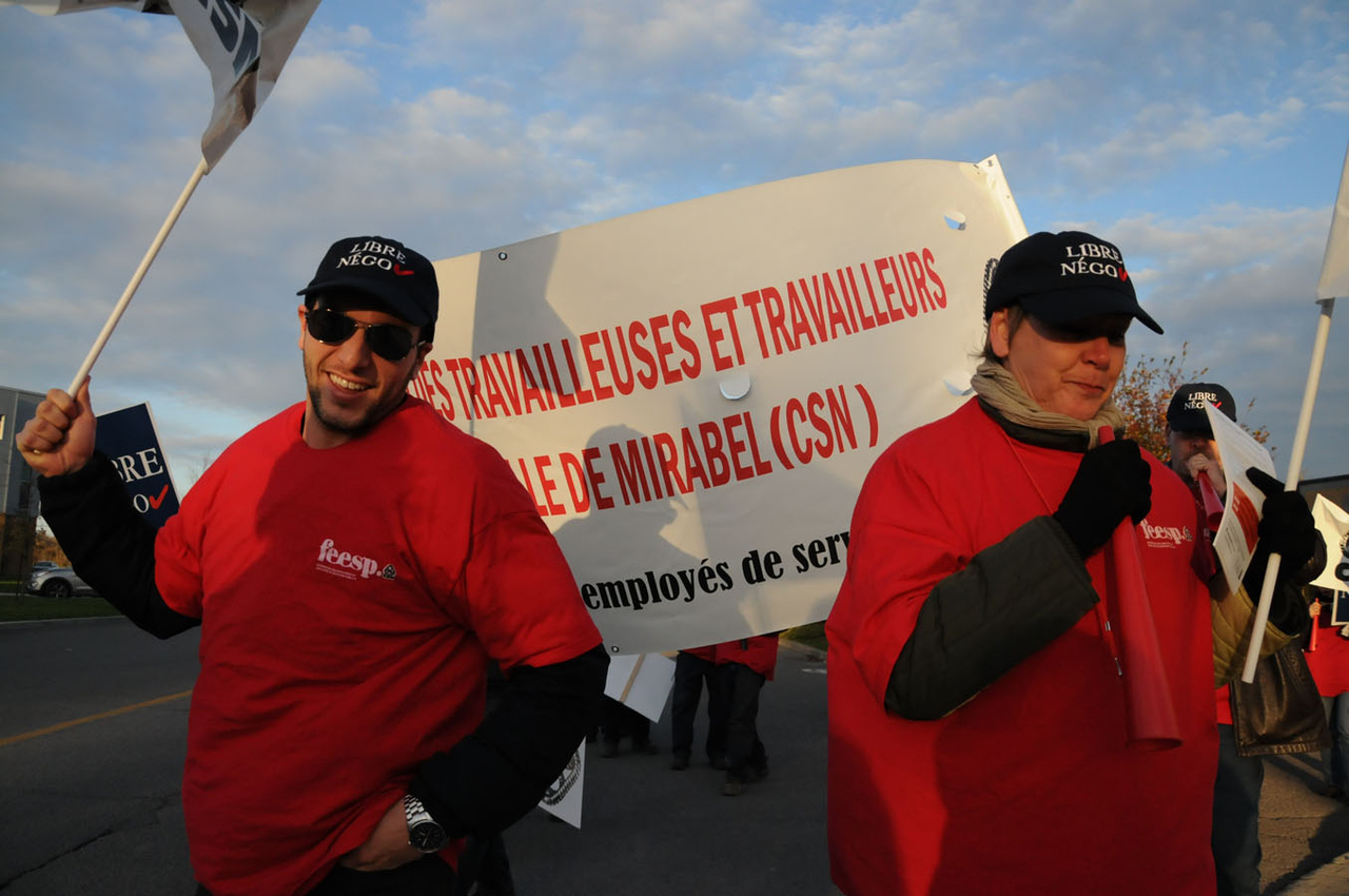 Les cols bleus et cols blancs de Mirabel se mobilisent