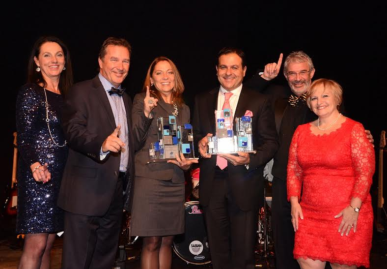 France Sylvain de la SODET; Marc Vadeboncoeur d’Immodev agence immobilière; Patsie Ducharme d’Elopak Canada; Dario Montoni de MONTONI; Charles Le Borgne de la SODET; Marlene Cordato, mairesse de Boisbriand et présidente de la SODET.
