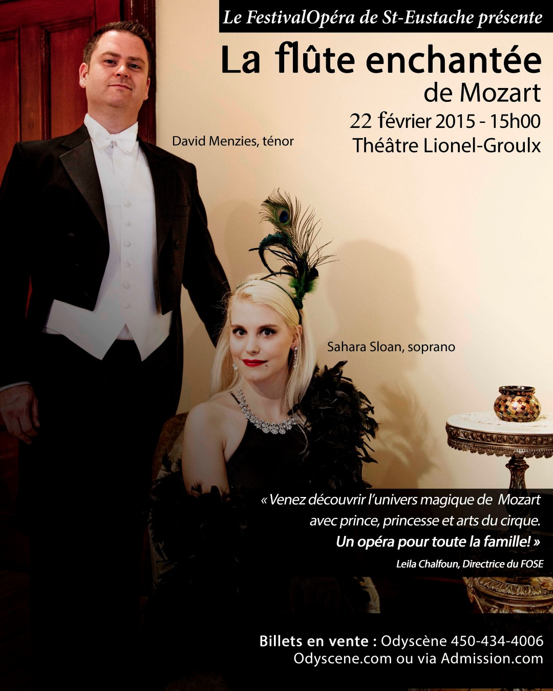 La Flûte enchantée sera présentée au Théâtre Lionel-Groulx