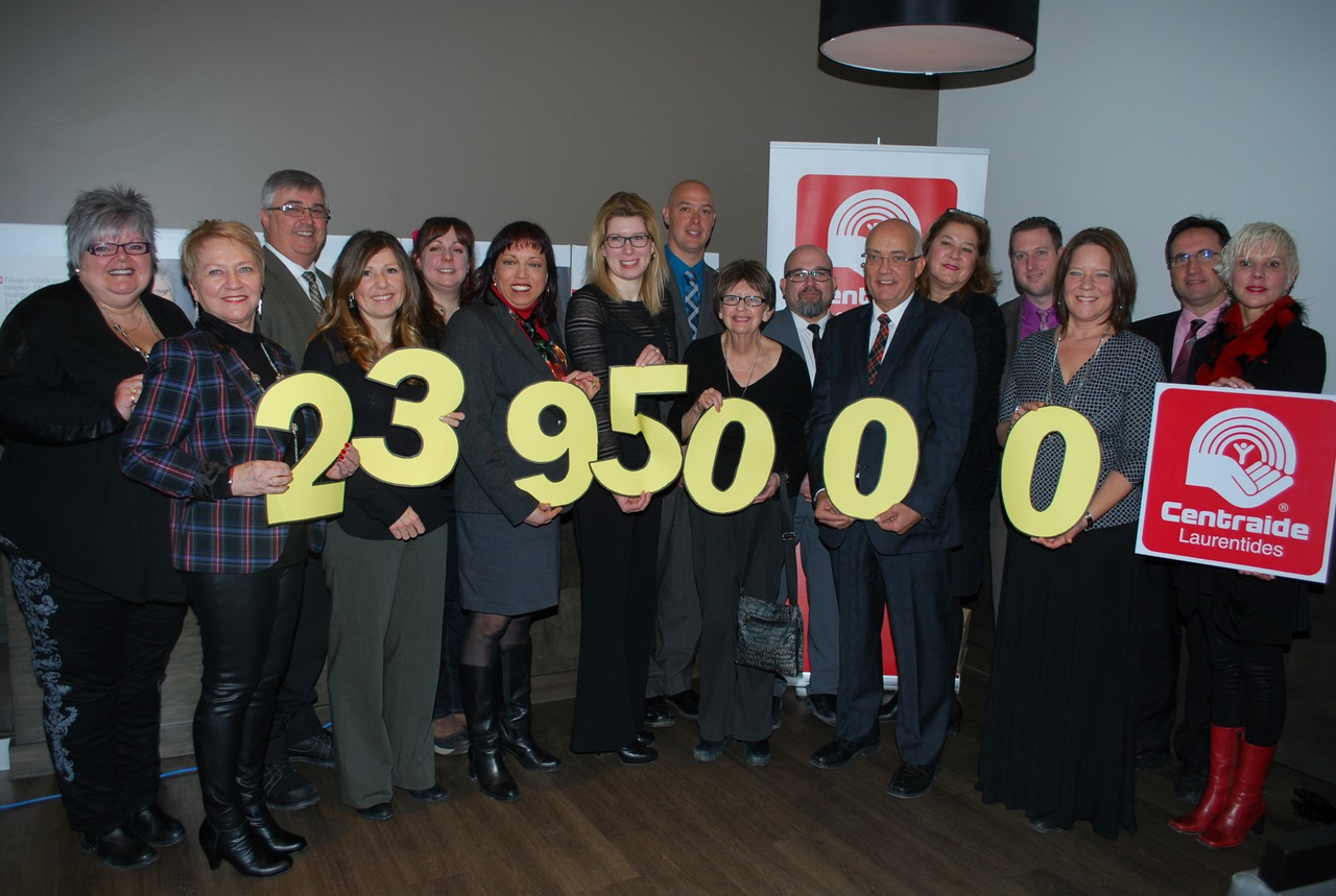 2 395 000 $ amassés par Centraide Laurentides