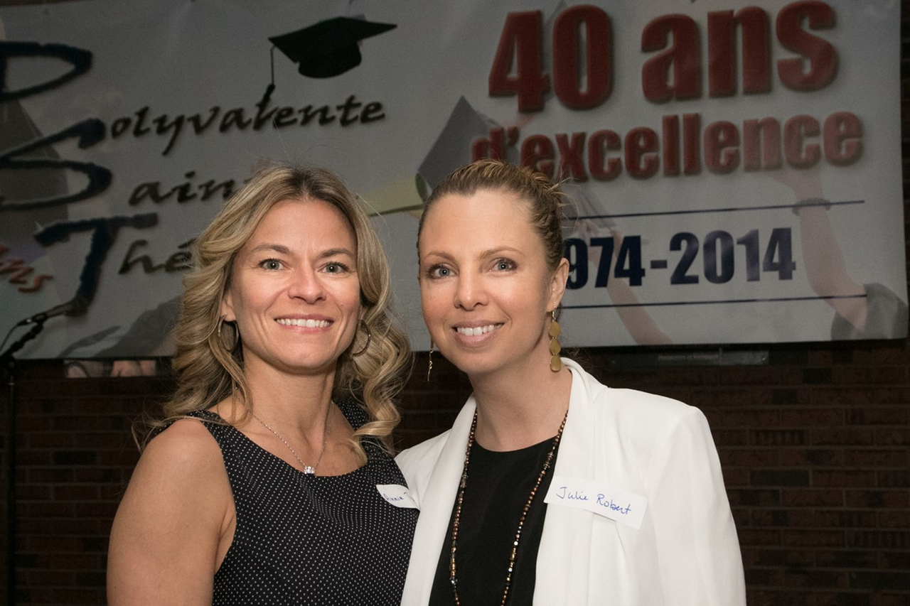 Les organisatrices de la soirée, Annie Trentin et Julie Robert