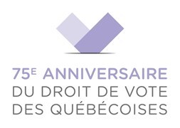 75e anniversaire du droit de vote des femmes au Québec - Le DGEQ lance un site Web et un logo commémoratif