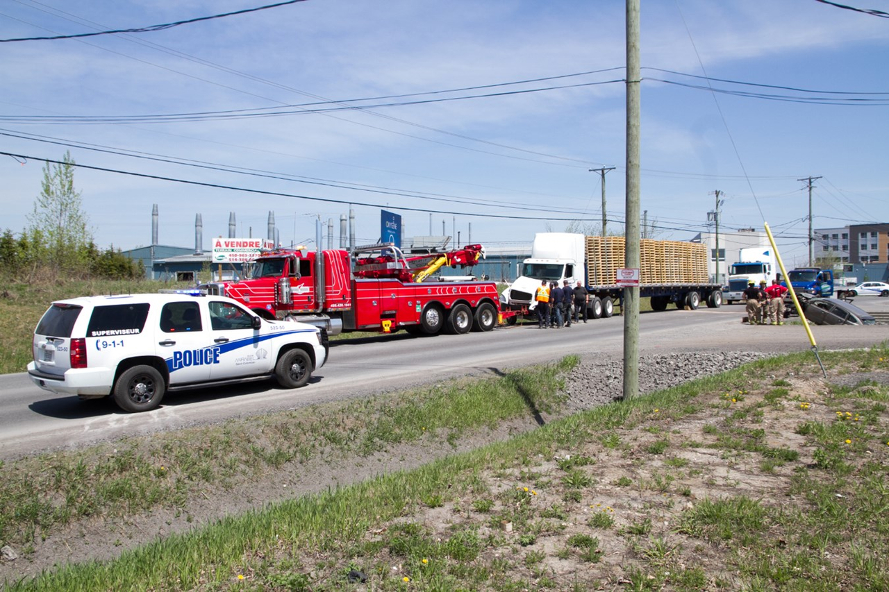 Un accident fait un blessé sur le chemin de la Côte-Nord