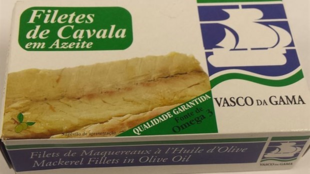 Rappel de produits de fruits de mer en conserve de marque Vasco Da Gama en raison de la présence possible de bactéries dangereuses 