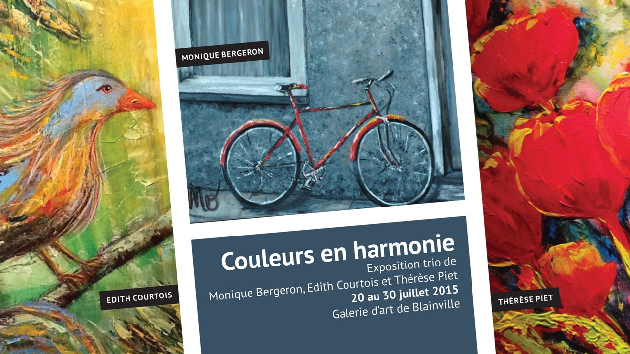 Nouvelle exposition en trio d'artistes locaux à la Galerie d'art de Blainville