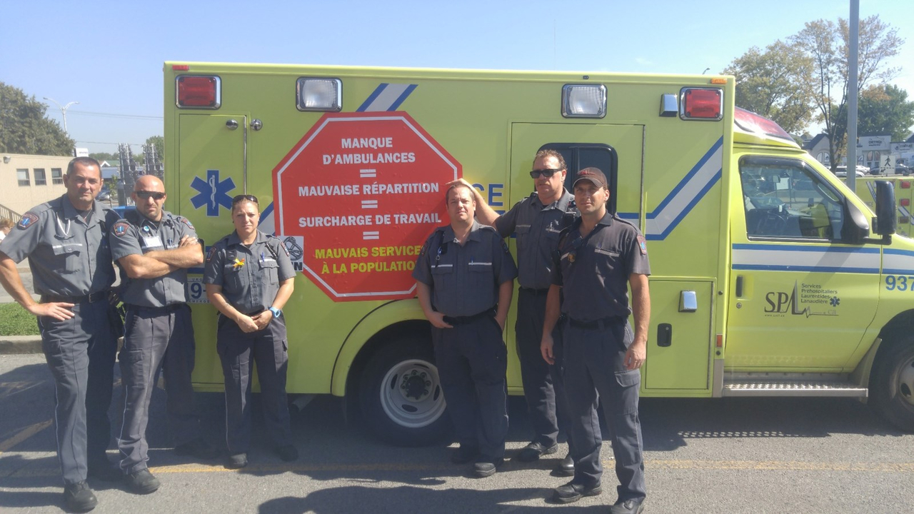 Les paramédics des MRC de Deux-Montagnes, Argenteuil, Mirabel, Thérèse de Blainville et la MRC des Moulins dénoncent le manque d’ambulances dans leurs secteurs