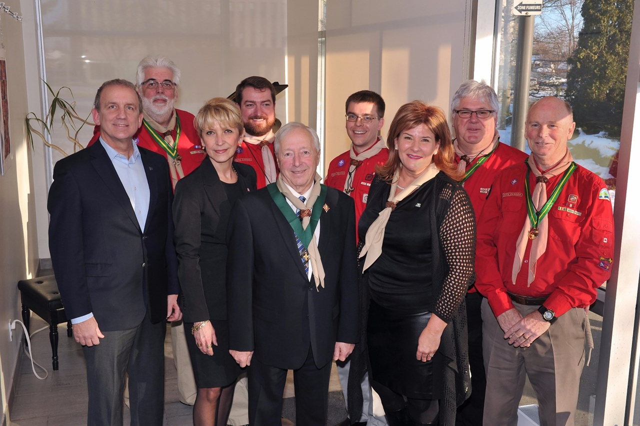 Hommage aux scouts par le Lieutenant-gouverneur du Québec à Boisbriand
