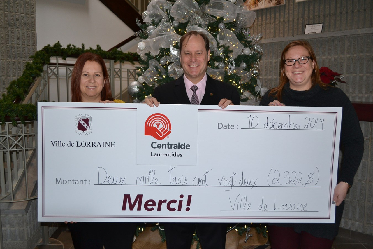La Ville de Lorraine a atteint 2332$ en neuf semaines.
