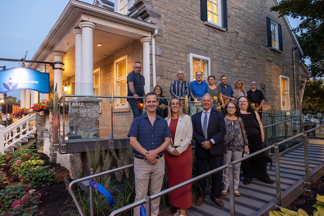 Inauguration de la rampe Paul-Desjardins de la Maison Lachaîne  