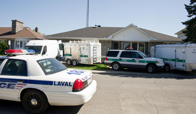Une intervention pour des fils électriques en feu a permis de découvrir une serre hydroponique, cachée au sous-sol d'une résidence de Laval, qui abritait environ 1000 plants de cannabis.
