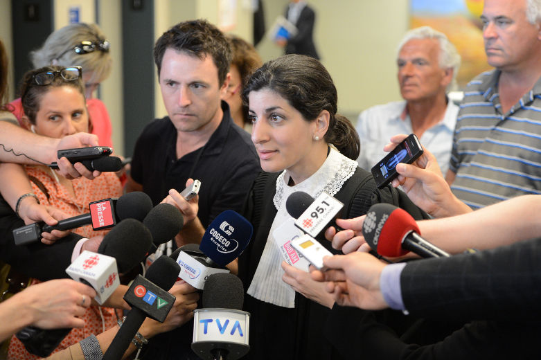 Me Nadine Touma lors de la comparution de Gilles Vaillancourt au palais de justice de Laval, en lien avec un stratagème de collusion et de corruption dans l'octroi des contrats municipaux, le jeudi 9 mai 2013.
BEN PELOSSE/JOURNAL DE MONTRÉAL/AGENCE QMI
