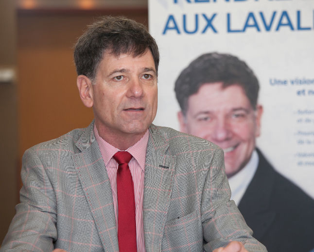 Le chef du Nouveau parti des Lavallois, Guy Landry.