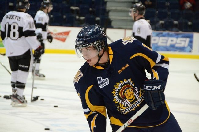 Jonathan Narbonne a disputé 37 parties avec les Cataractes de Shawinigan en 2011-12 et 2012-13.