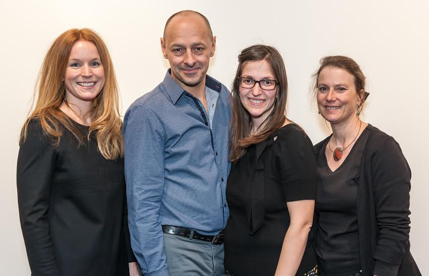Sur la photo, les  quatre membres du comité provisoire, Guylaine Archambault, Musée Armand-Frappier, Mario Borges, Théâtre Bluff, Patricia Lopraino, La Centrale des artistes et Marie-Claude Dion, Collège Montmorency