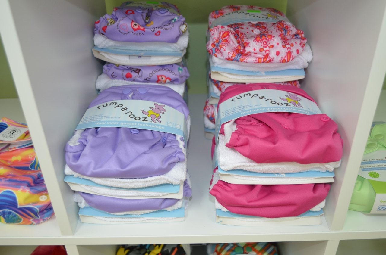 Les couches lavables existent dans différentes couleurs.