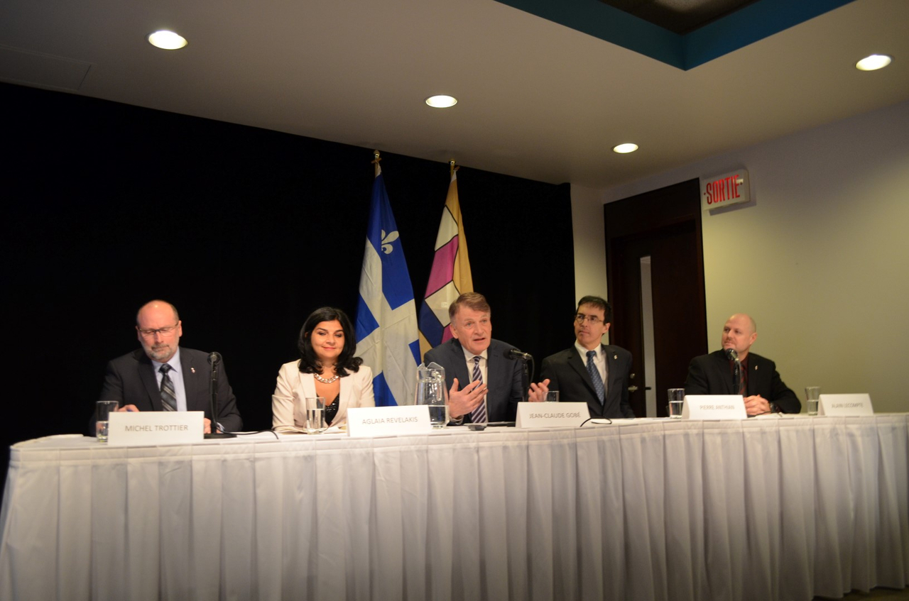 Les conseillers Michel Trottier, Aglaia Rvelakis, Jean-Claude Gobé, Pierre Anthian et Alain Lecompte étaient présents pour présenter L'Autre 50e.