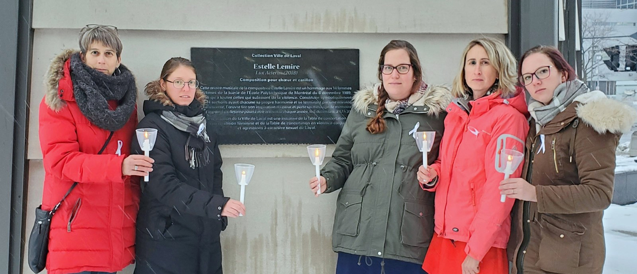Une oeuvre à Laval pendant 12 jours pour lutter conre les violences faites aux femmes