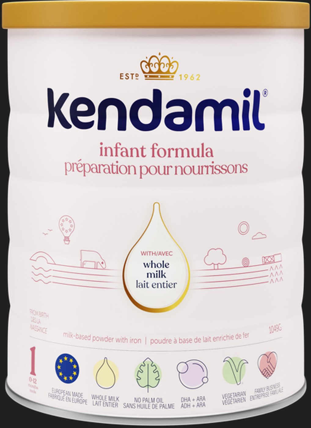 La préparation pour nourrissons avec lait entier Kendamil fait l'objet d'un rappel