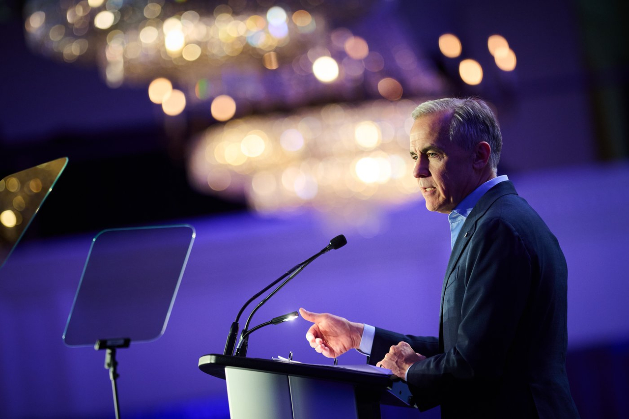 Le premier ministre Mark Carney prend la parole au Sommet mondial sur le progrès