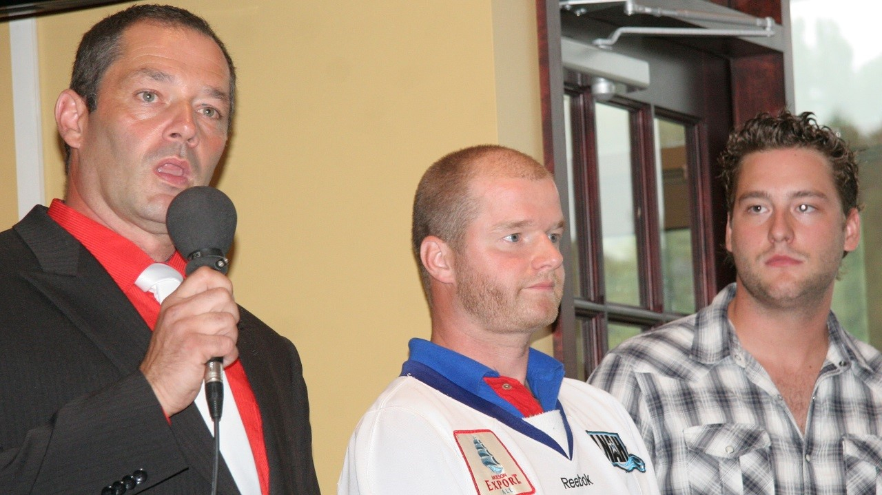 Richard Genesse en compagnie du Beauceron Hubert Morin