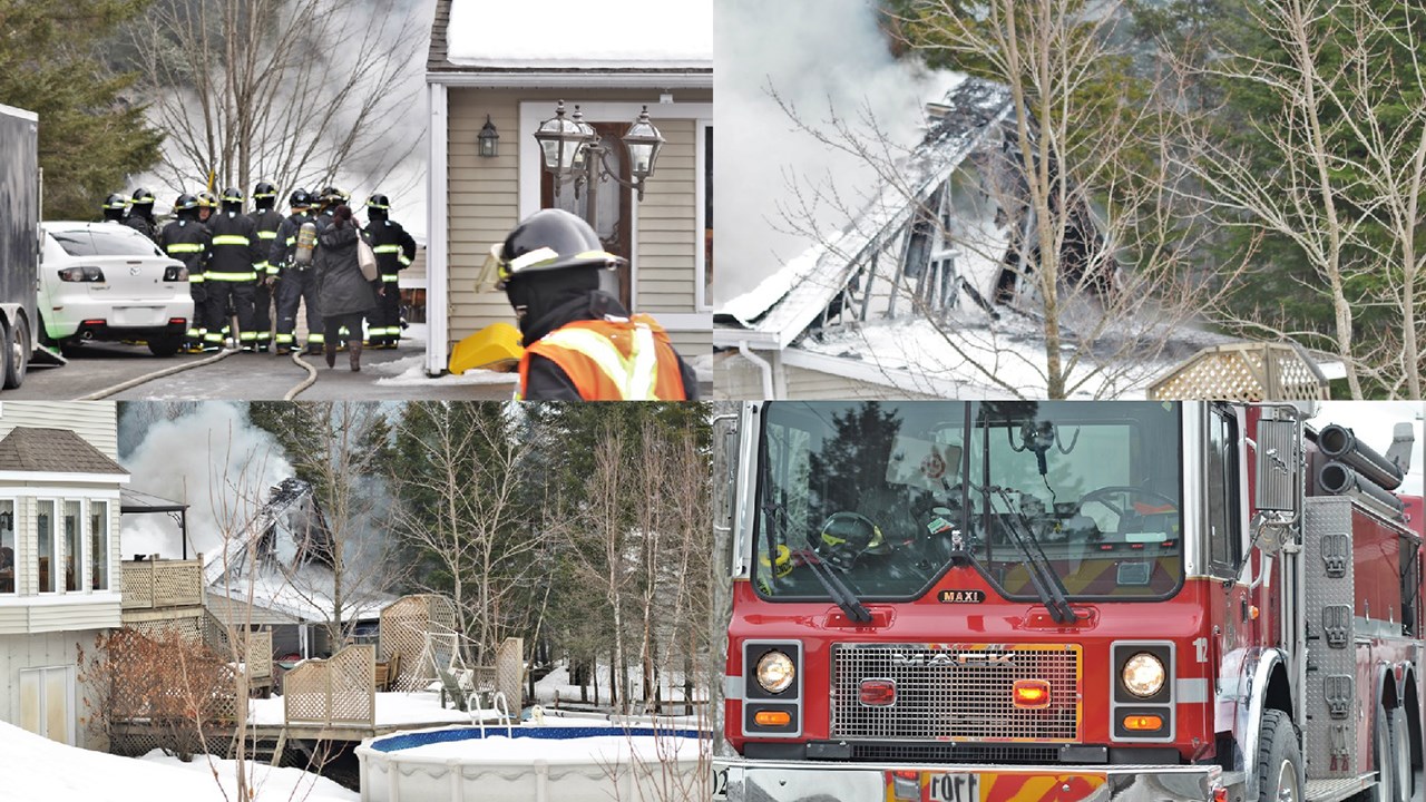 Incendie à l'arrière d'une résidence de la 90e Rue à Saint-Georges