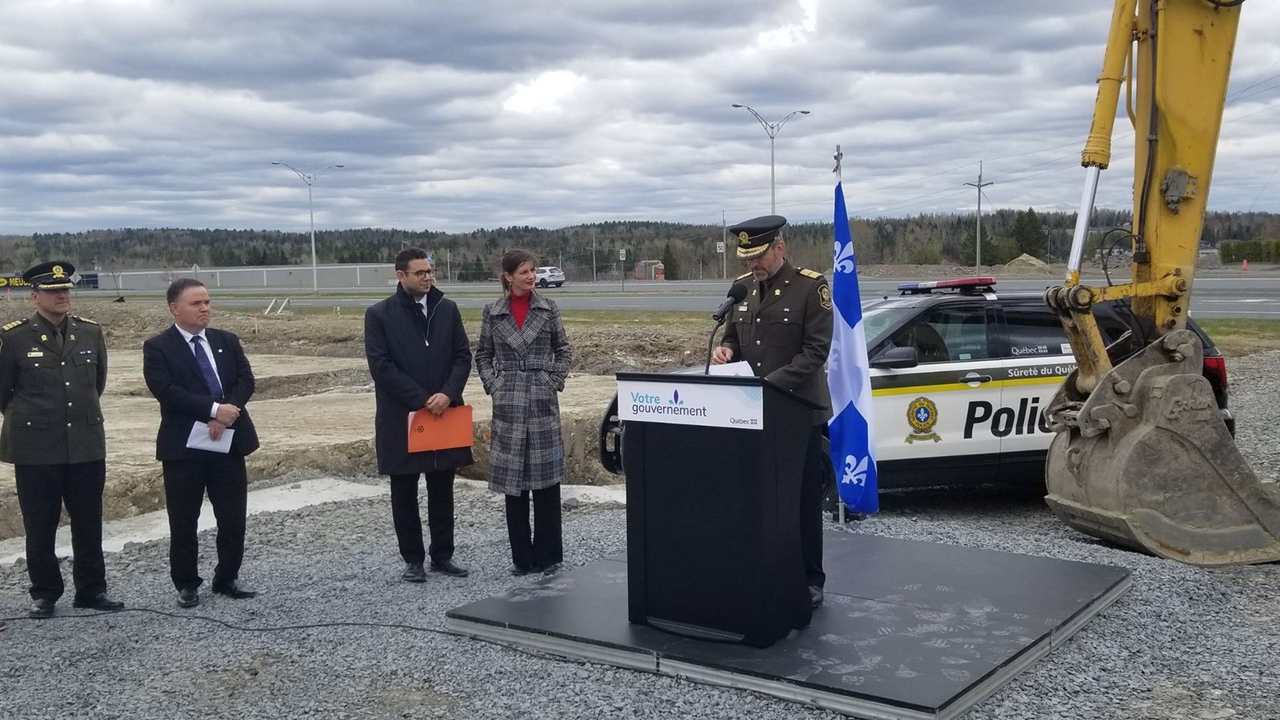 Le chantier du futur poste de la Sûreté du Québec de Beauce-Sartigan officialisé