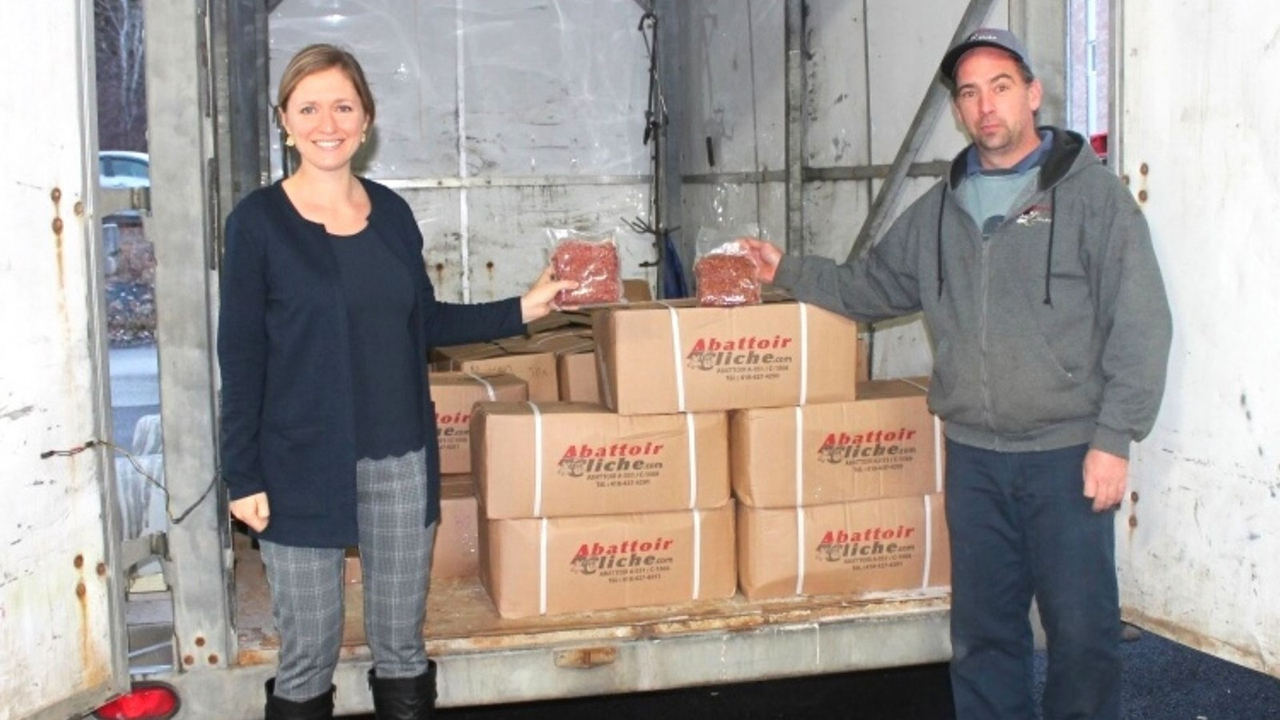 Plus de 1 000 livres de viande hachée livrées à Moisson Beauce