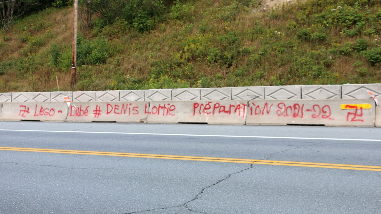Un graffiti menaçant peint à Beauceville