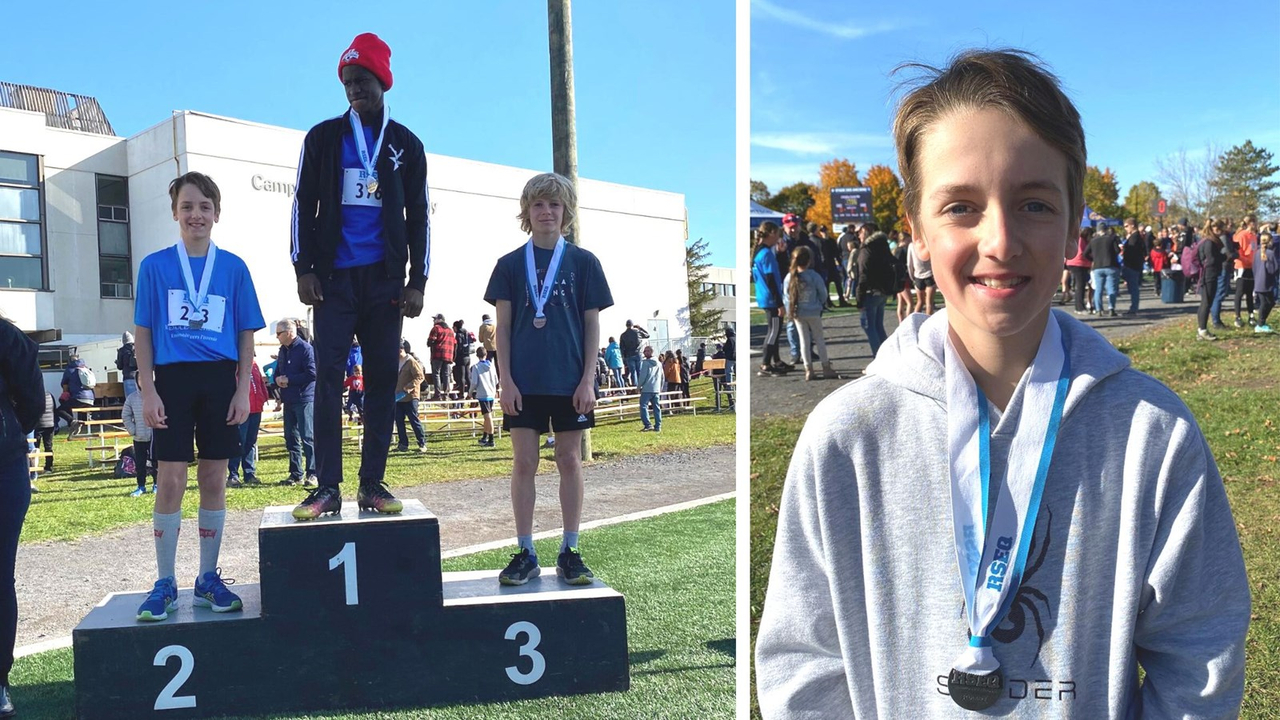 Hubert Bergeron médaillé d'argent au Championnat régional scolaire de cross-country