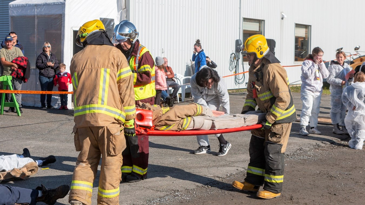 Vingt-et-un enfants « sauvés » lors d'un exercice des pompiers de Sainte-Marie-de-Beauce