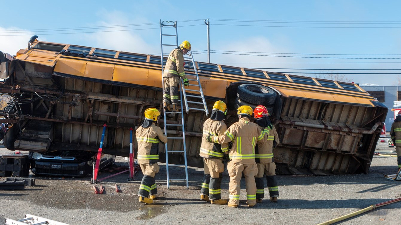 Vingt-et-un enfants « sauvés » lors d'un exercice des pompiers de Sainte-Marie-de-Beauce