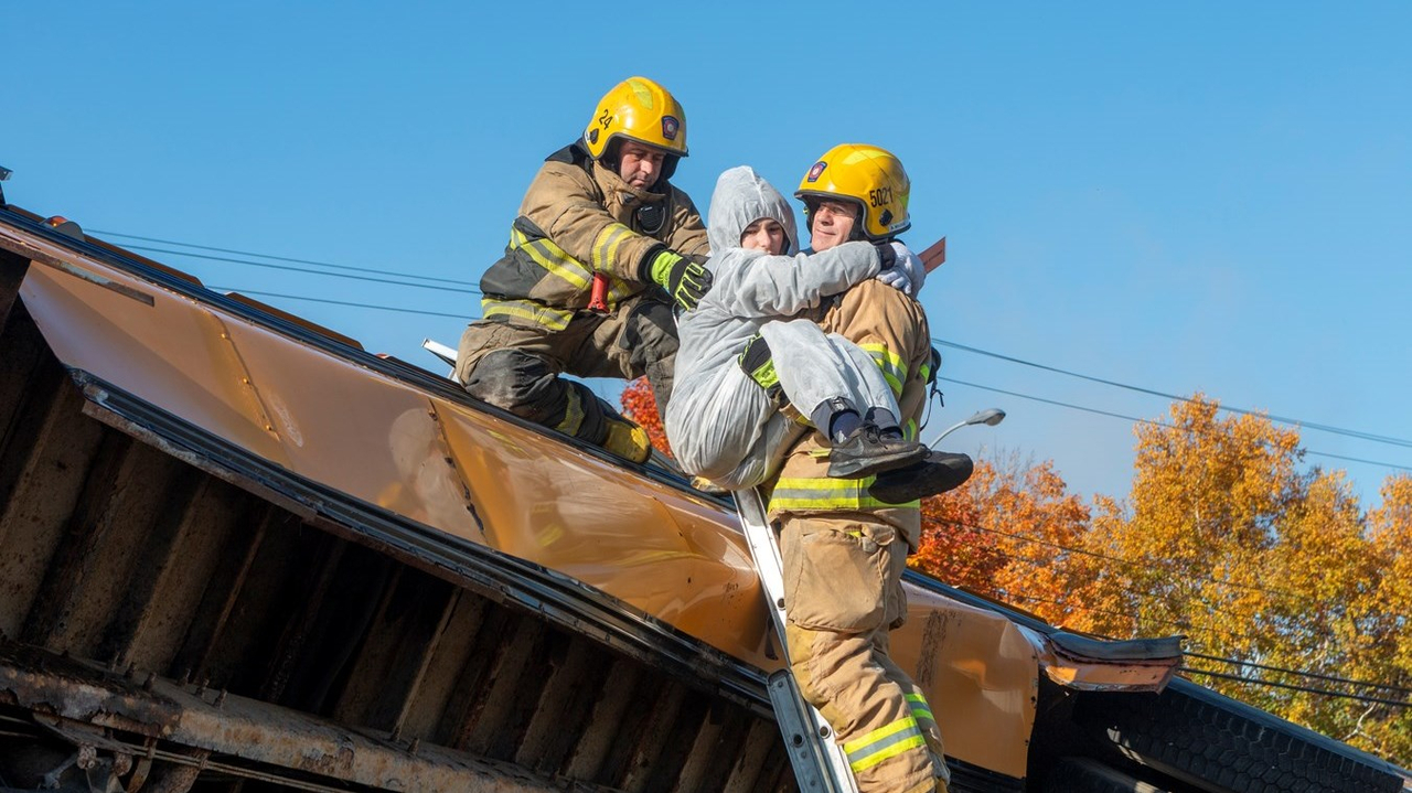 Vingt-et-un enfants « sauvés » lors d'un exercice des pompiers de Sainte-Marie-de-Beauce